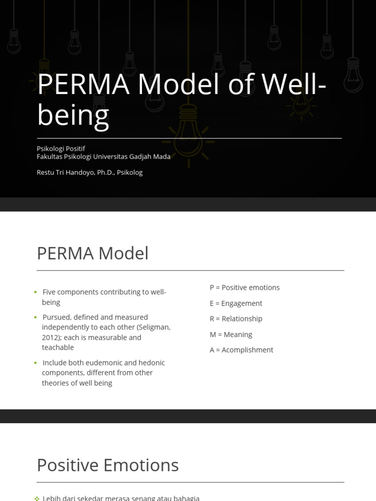 Model PERMA dalam Psikologi Positif | PDF