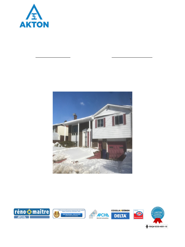 Foundation Crack Repair Estimate | PDF