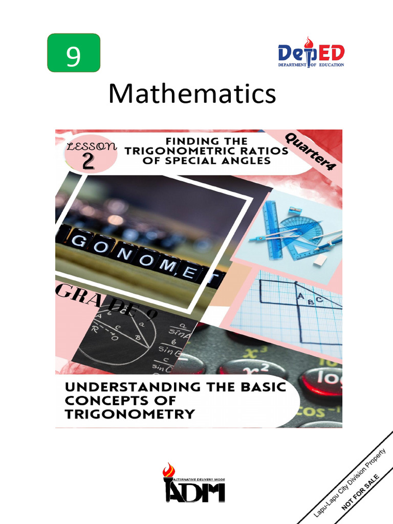 Math9-Q4-M4-L2 | PDF | Trigonometric Functions | Triangle Geometry