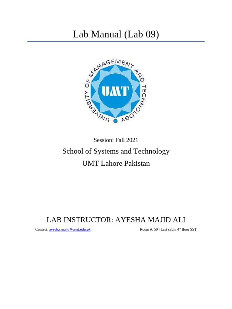 Lab Manual 9 | PDF | C++ | Computer Science