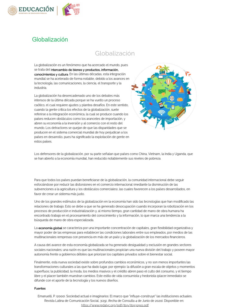 Impactos y Desafíos de la Globalización | PDF | Globalización | Comercio