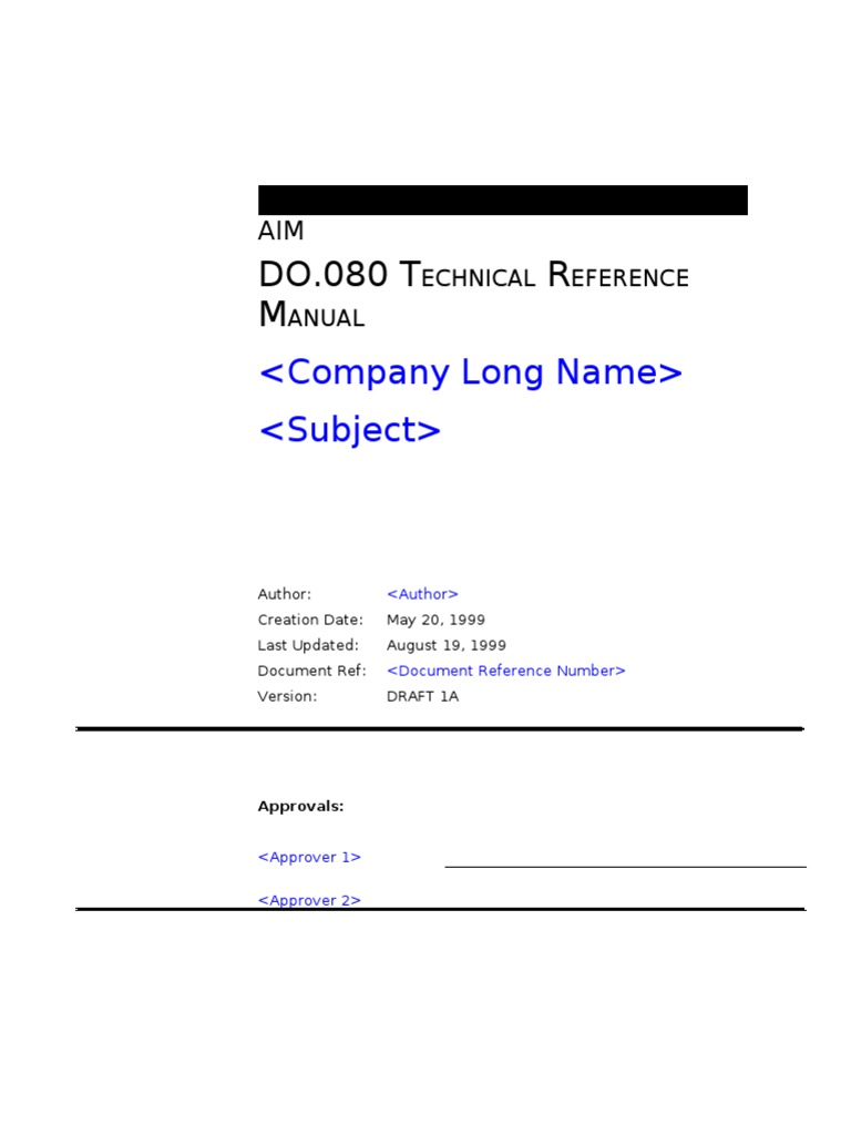 DO.080 Technical Reference Manual | PDF