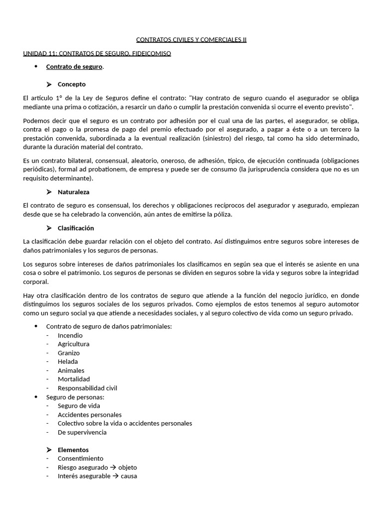 Contratos de Seguro: Conceptos y Clases | PDF | Póliza de seguros | Seguro