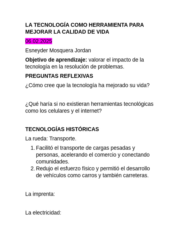 Impacto de la Tecnología en la Vida | PDF