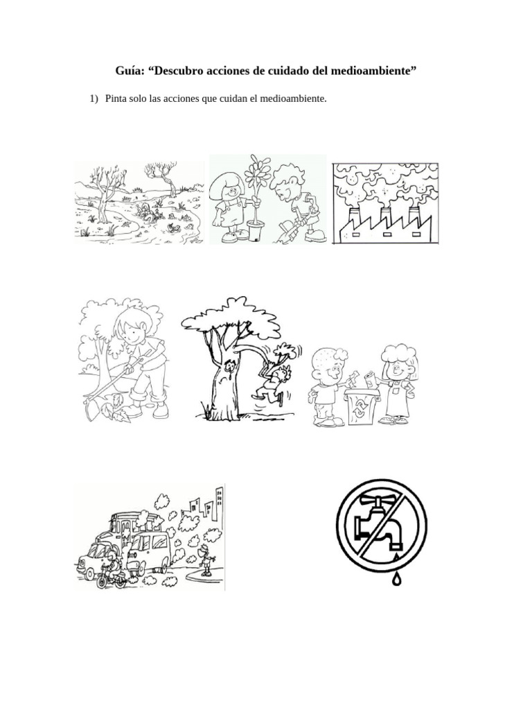 Guia 1 Descubro Acciones de Cuidado Del Medio Ambiente | PDF