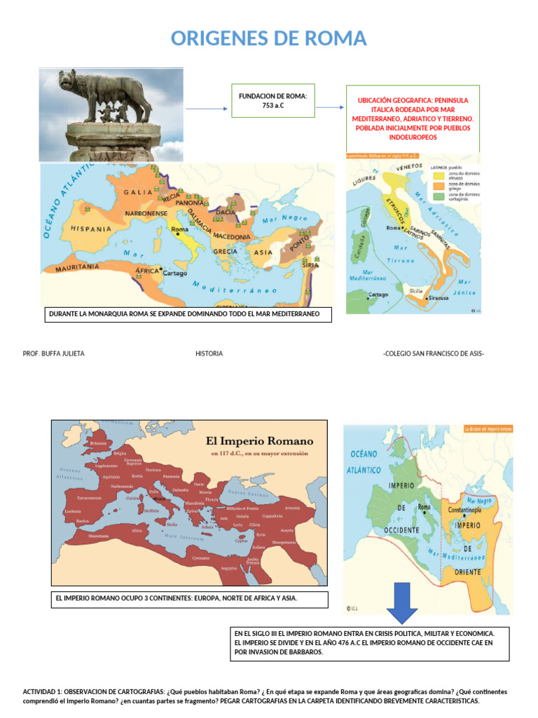 ORIGENES DE ROMA | PDF | Roma antigua | imperio Romano