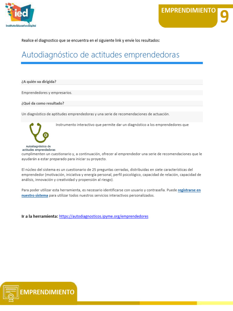 TR1-LC5-EMP9 - El Diagnóstico Del Emprendedor (4) | PDF