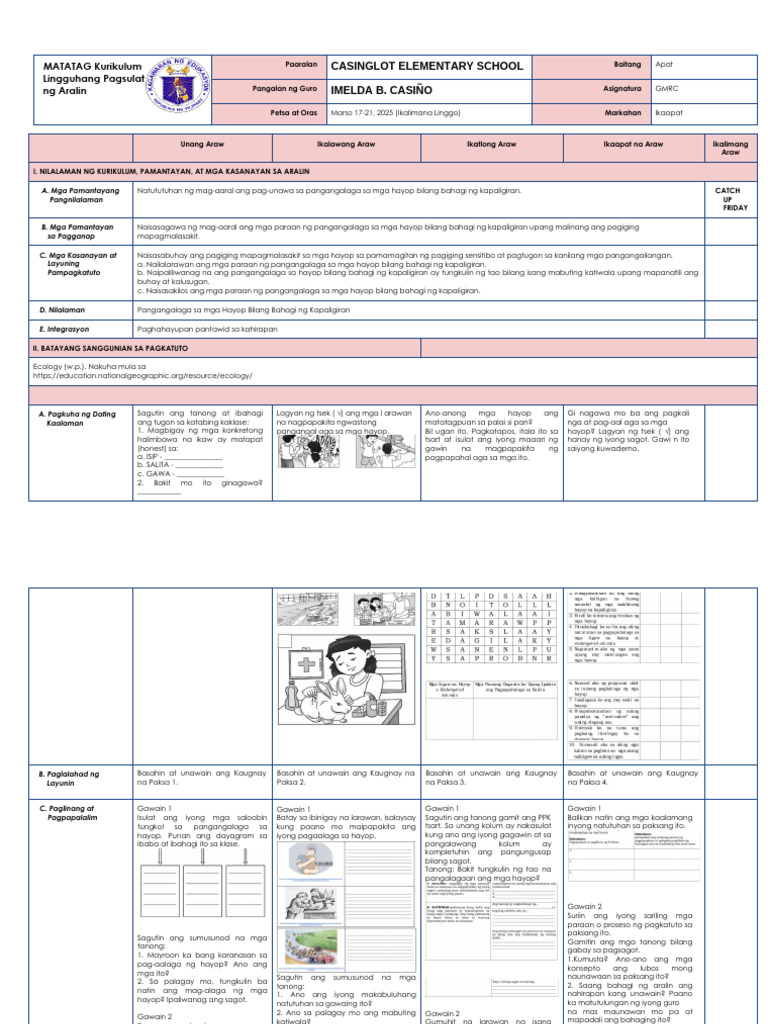 Q4 W6 GMRC4 Le Matatag 1 | PDF