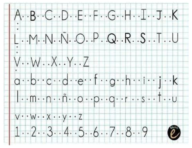 Reglon Cuadriculado Letra Script para Laminar | PDF