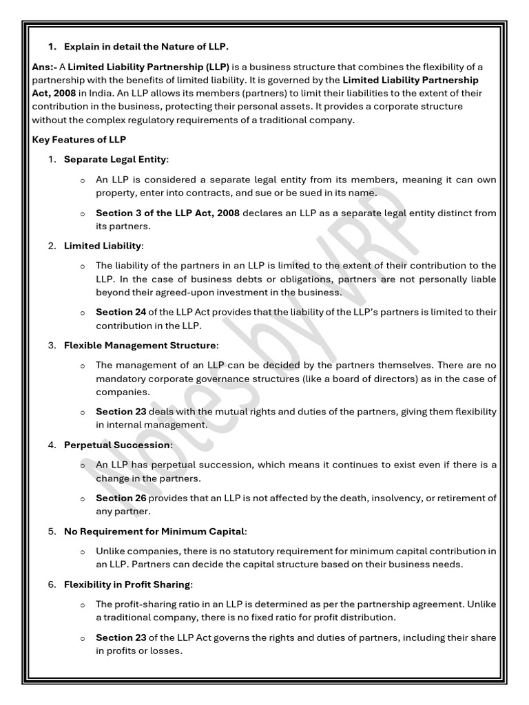 LLP Act Overview and Incorporation Process | PDF | Limited Liability ...