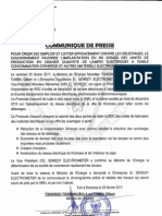 Communique de Presse, Protocole d'Accord RDC - El Sewedy Electrometer 25 fevrier 2011