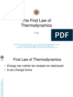 The First Law of Thermodynamics