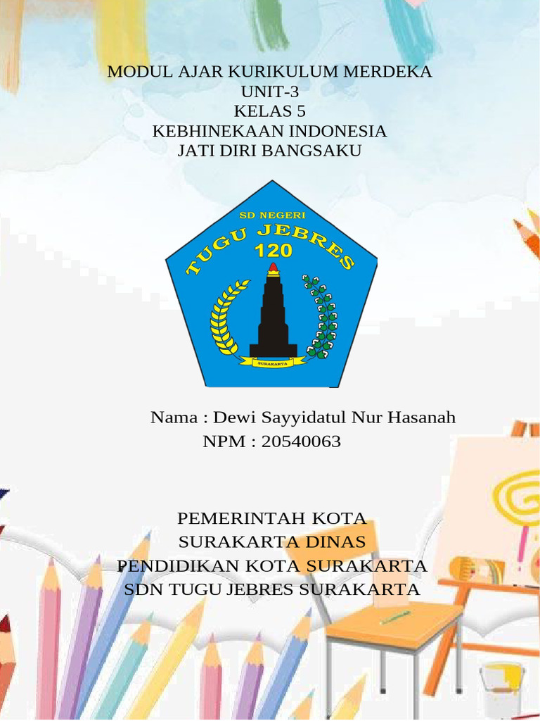 Kebhinekaan Indonesia: Jati Diri Bangsa SD | PDF