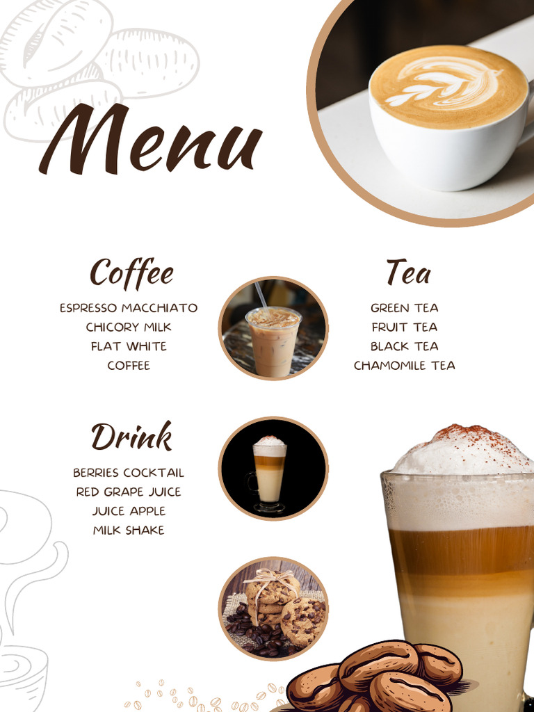 Coffee and Tea Menu Overview | PDF