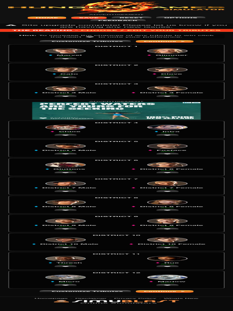 Hunger Games Reaping Simulator Tool | PDF