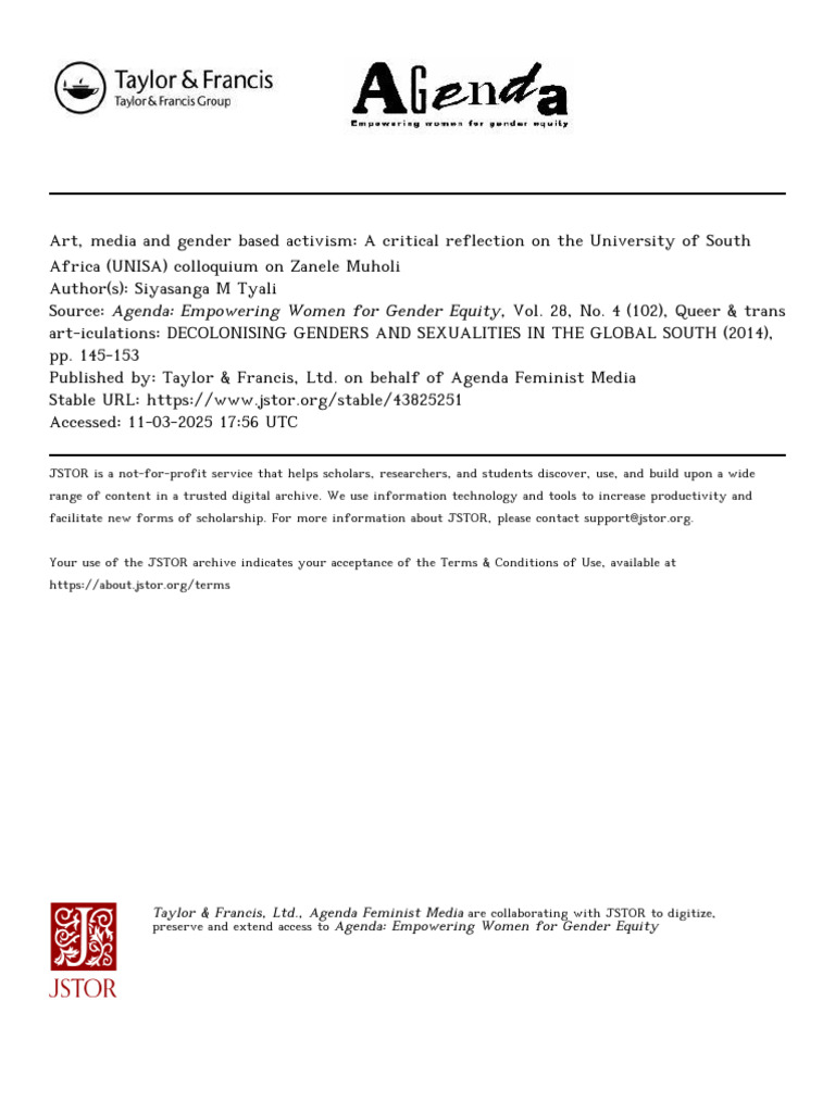 Tyali Artmediagender 2014 | PDF | Public Sphere | Lesbian