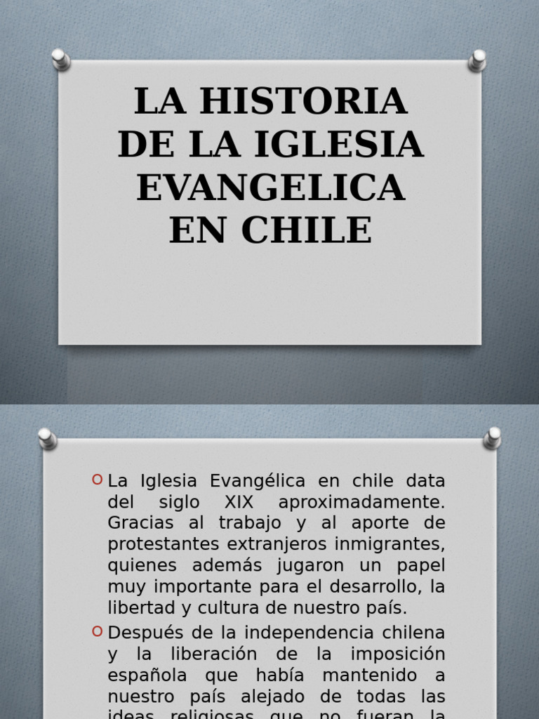 Historia de la Iglesia Evangélica en Chile | PDF | protestantismo ...