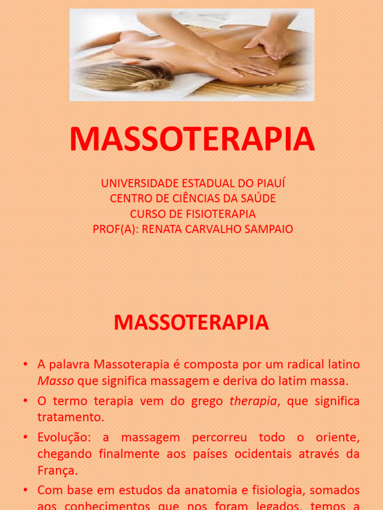 Benefícios e Técnicas de Massoterapia | PDF | Massagem | Sistema linfático