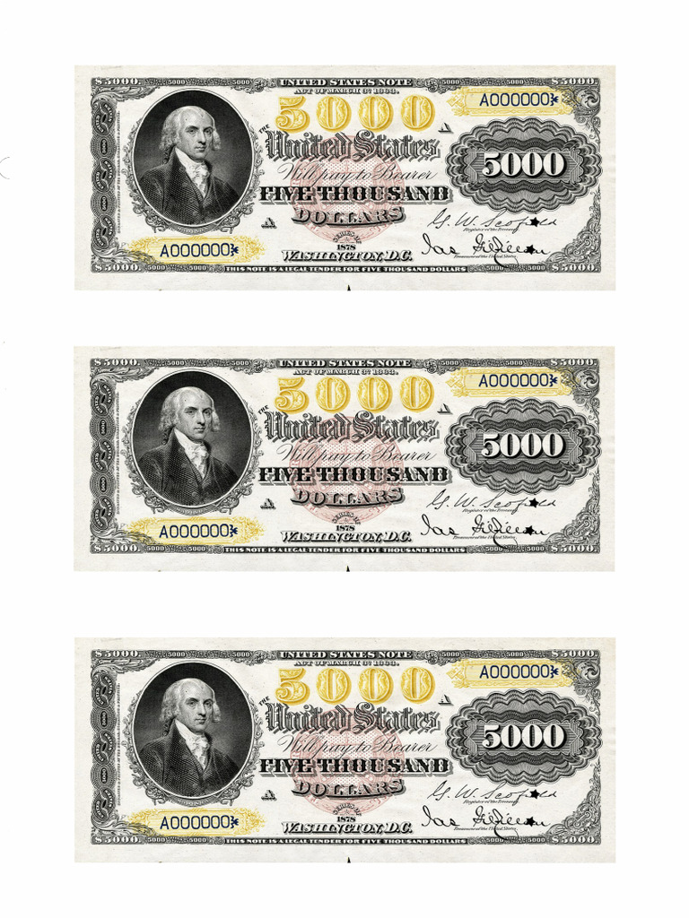 5000 Thousand Dollar Front Side | PDF