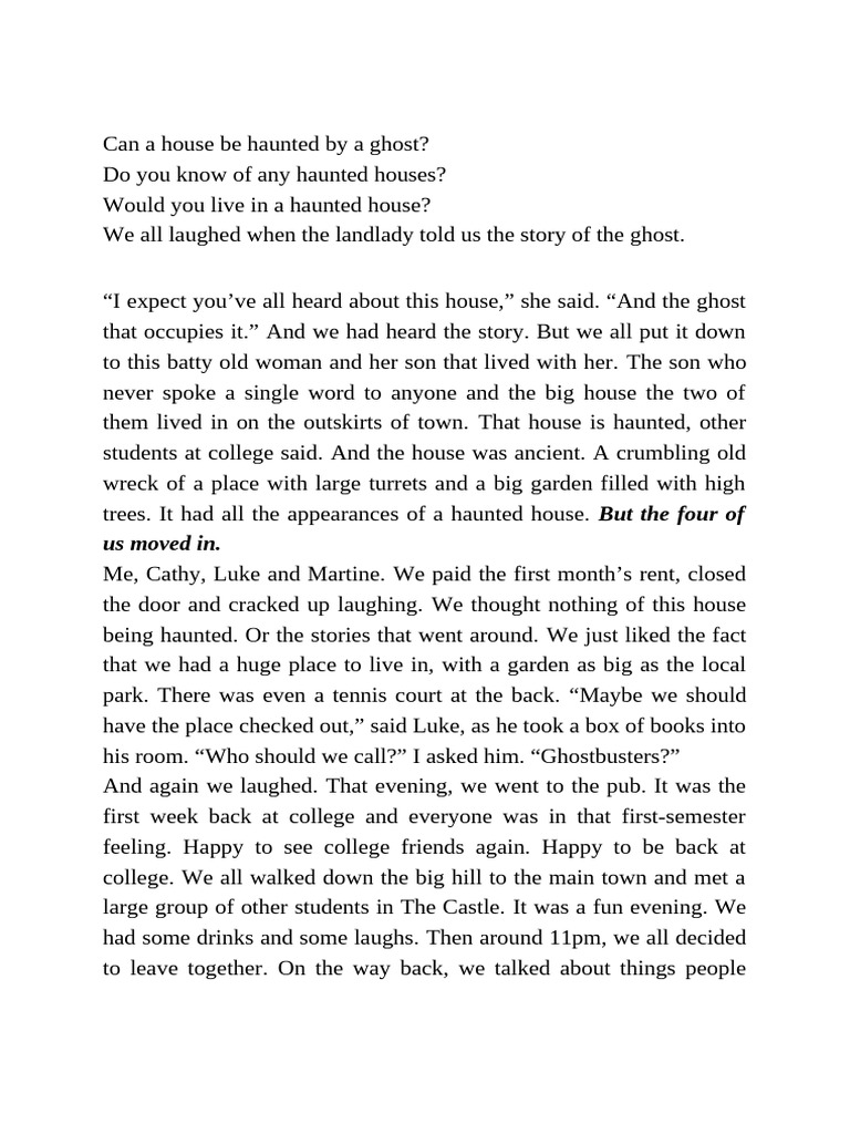 Can A House Be Haunted by A Ghost | PDF