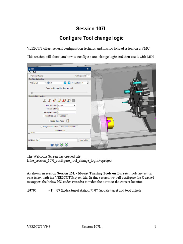 Configure Tool Change Logic in VERICUT | PDF | Software | Computer Science