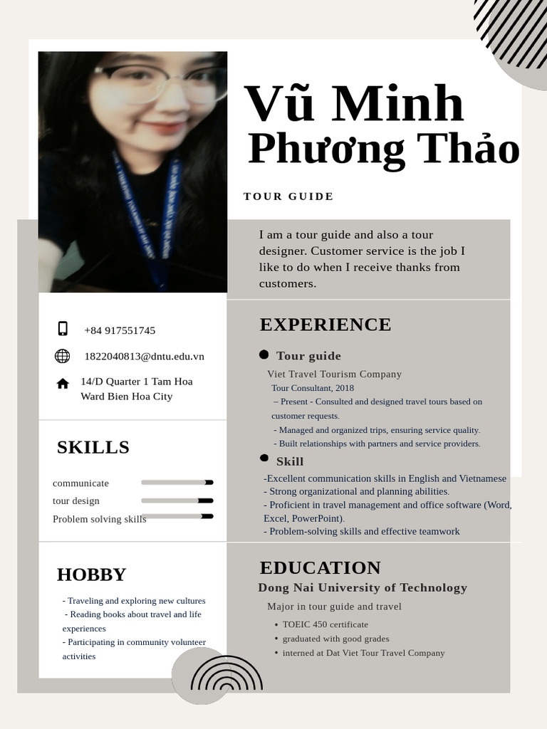 Tour Guide and Designer Profile | PDF