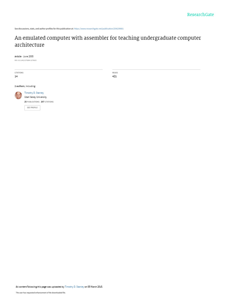 Emulated Computer for Teaching Architecture | PDF | Computer Program ...
