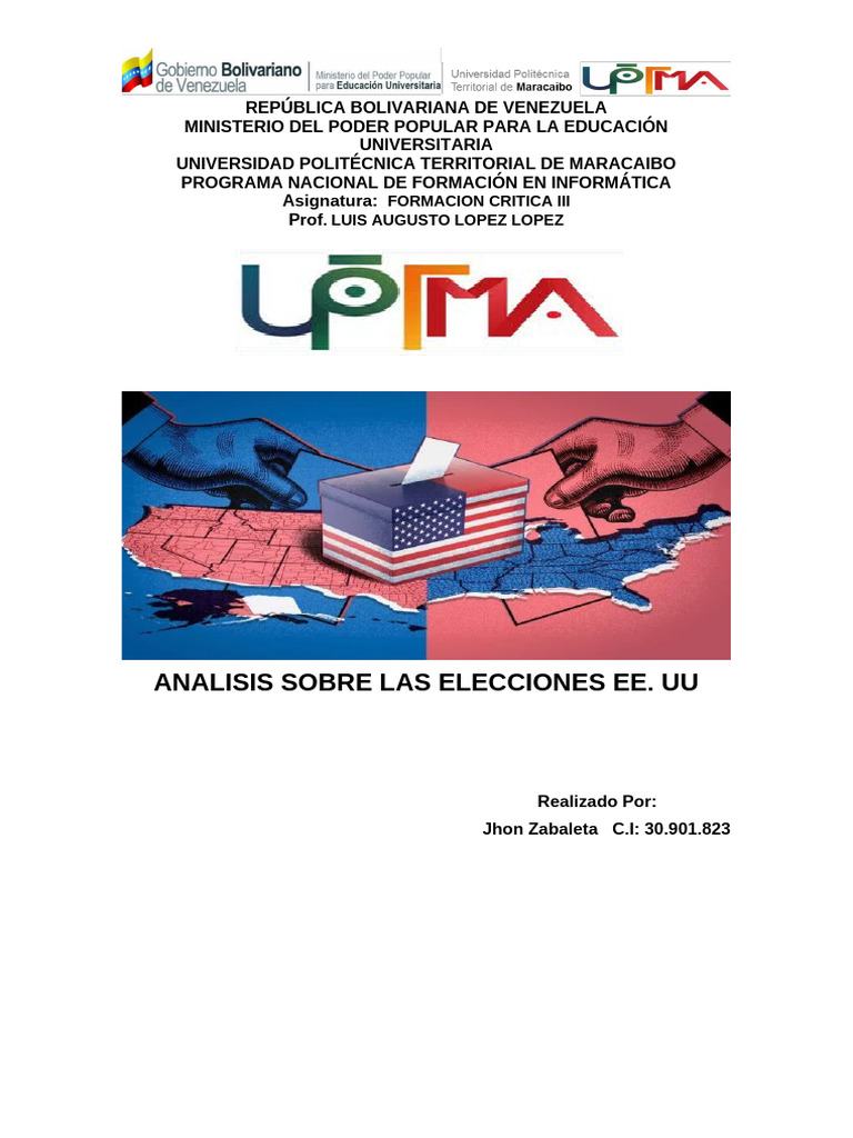Análisis Elecciones EE. UU. 2024 | PDF | Donald Trump | Gobierno americano