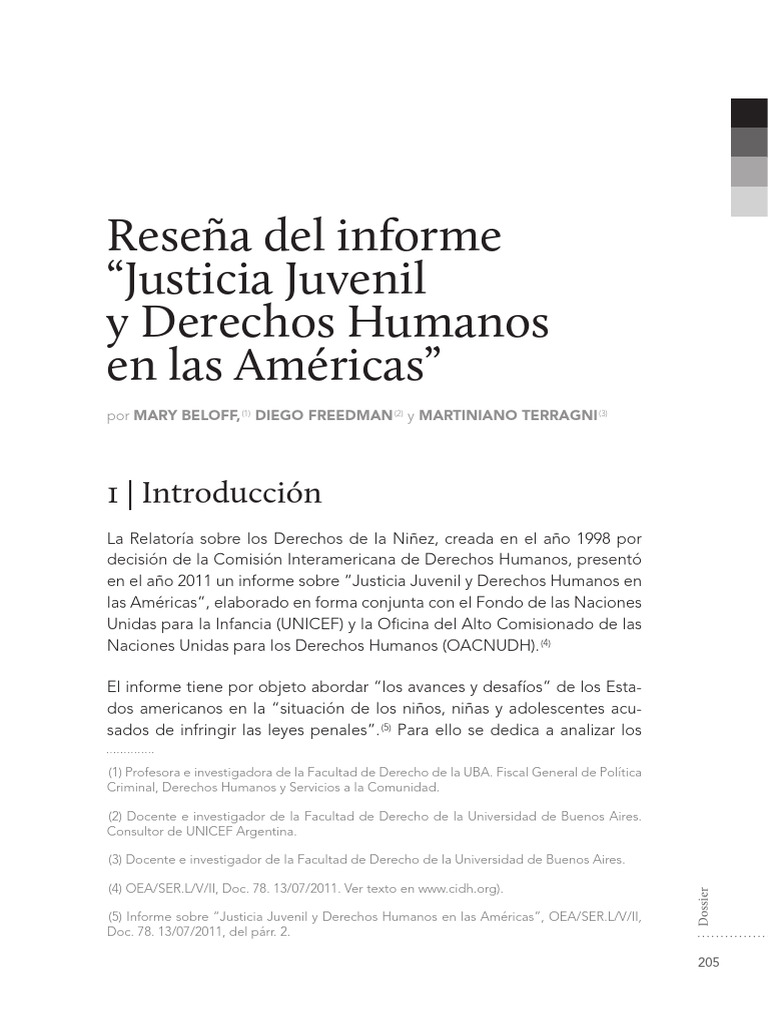 Justicia Juvenil y Derechos Humanos en América | PDF | Castigos | Mandato