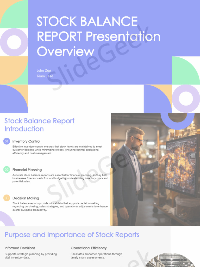 Stock Balance Report Overview | PDF | Inventory | Audit