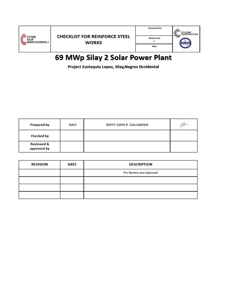 Steel Structure Inspection Checklist | PDF | Mechanical Engineering