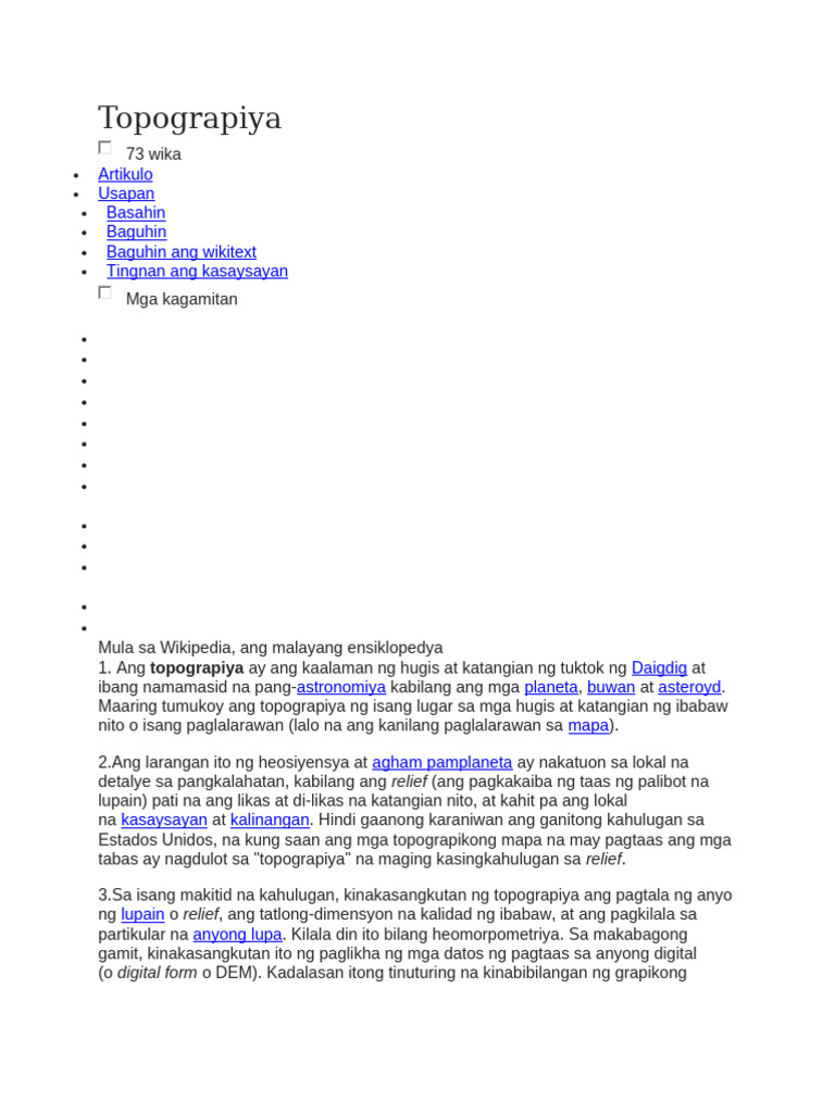 Topograpiya | PDF
