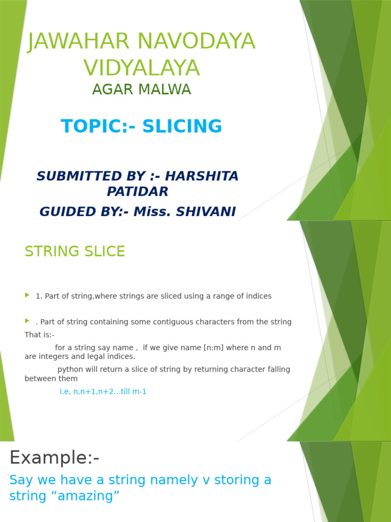 String Slicing in Python | PDF