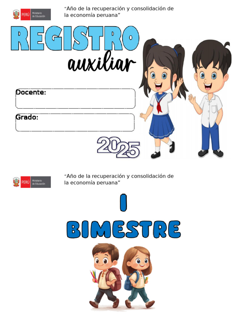 Registro Auxiliar 2025 Secundaria | PDF | Perú
