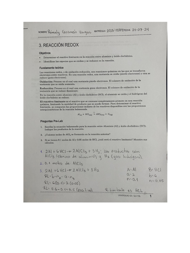 Reacción Redox | PDF