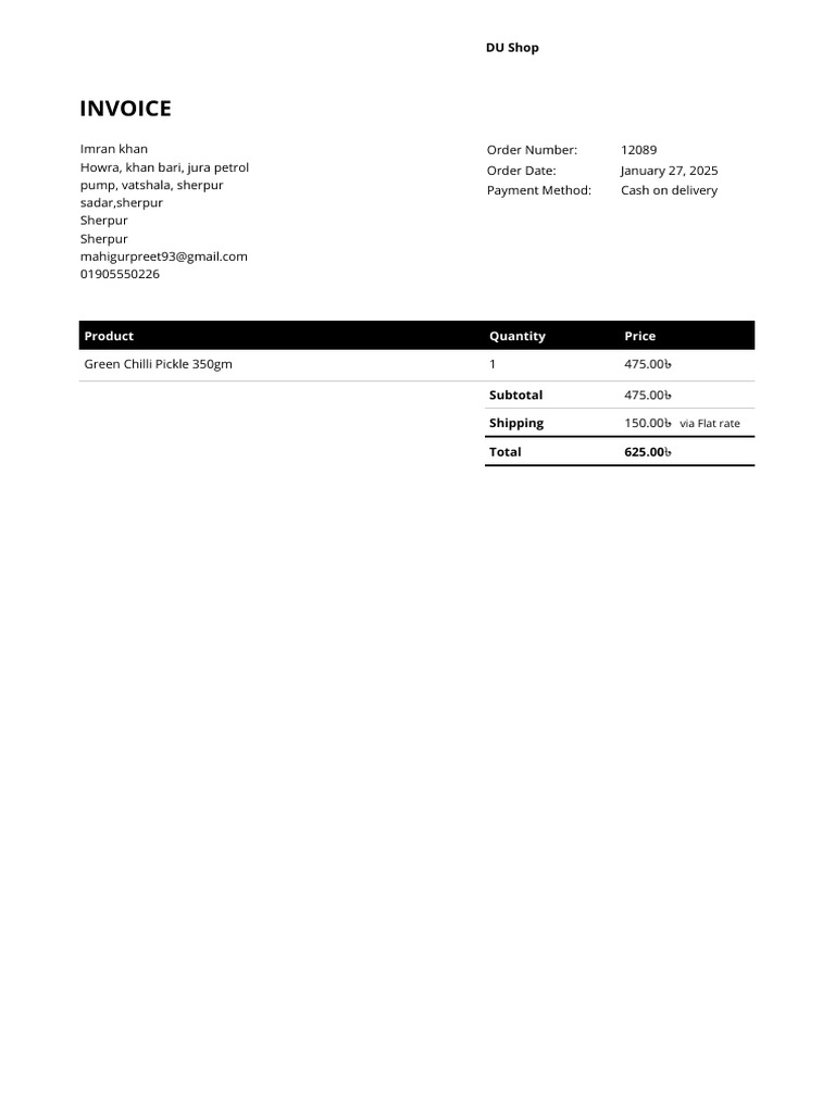 Invoice 12089 | PDF