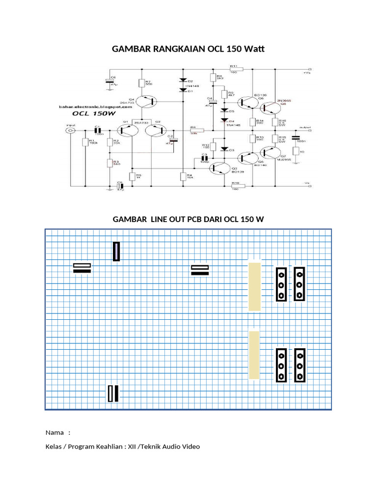 Skema dan Layout OCL 150 Watt | PDF