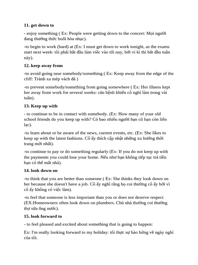 Common English Phrasal Verbs Explained | PDF