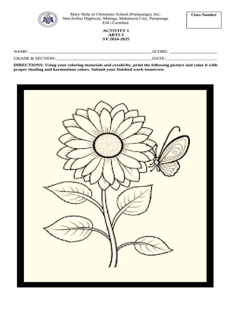 Arts Activity for Grade 3 Students | PDF