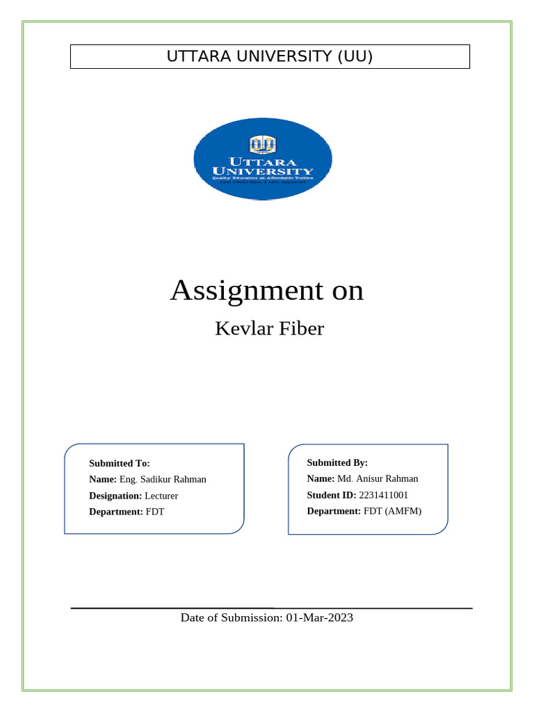 Kevlar Fiber: Environmental Impact Insights | PDF