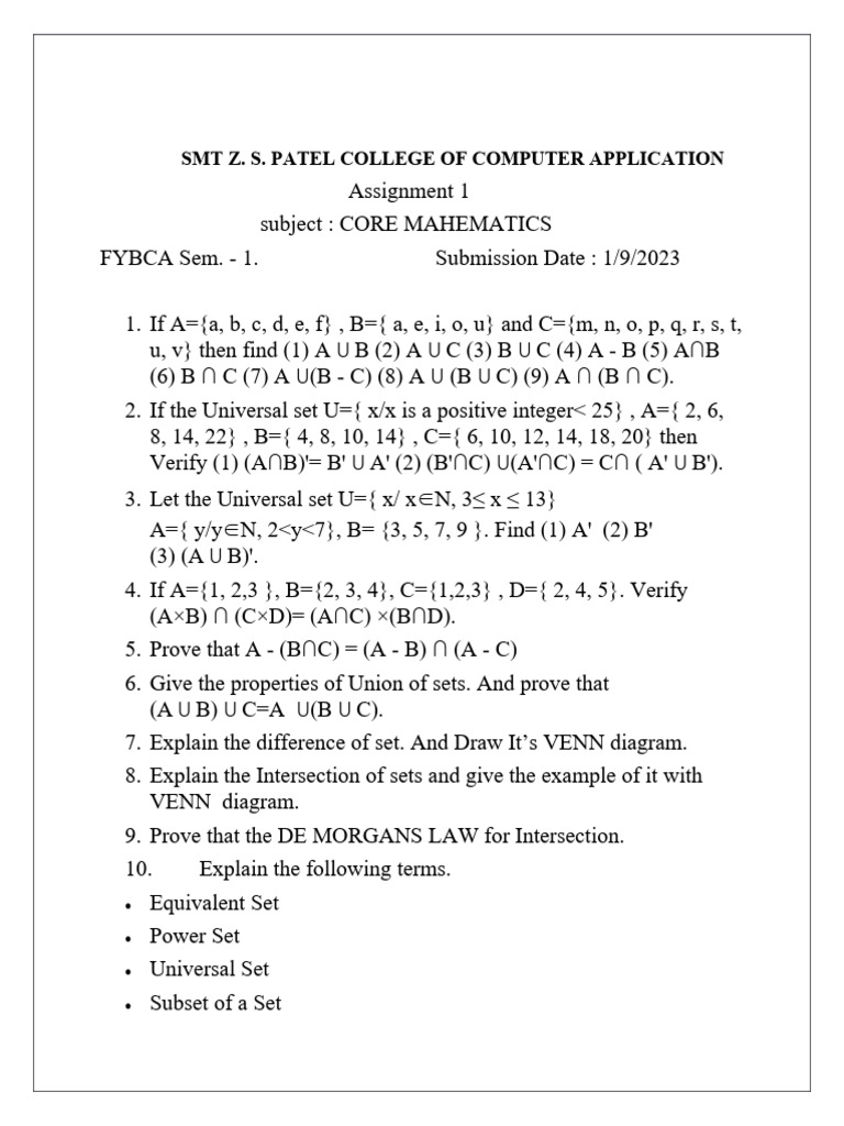 Core Mathematics Assignment Overview | PDF