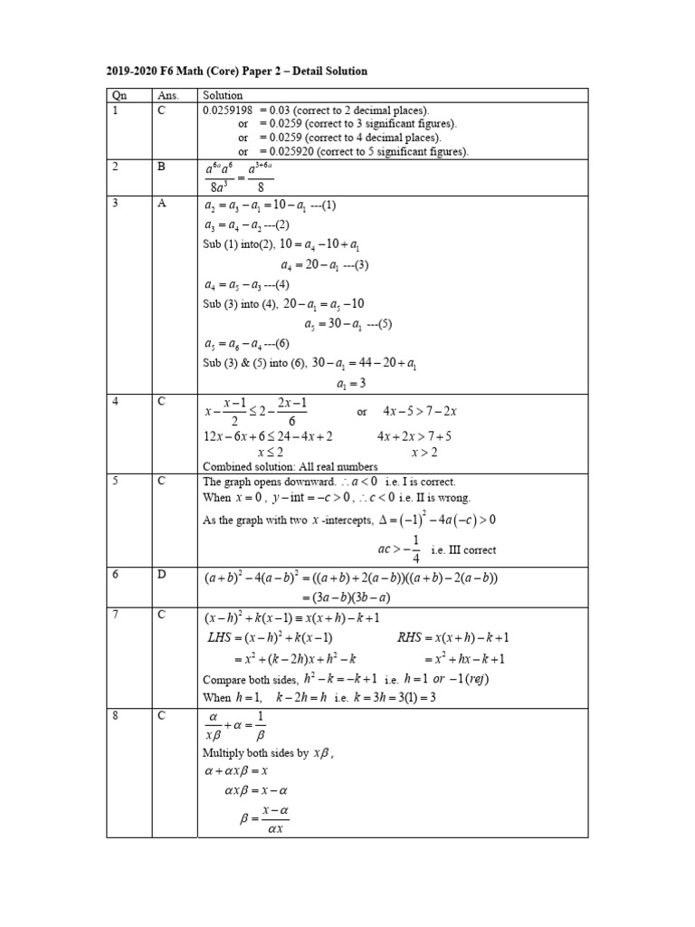 MCS-S6-1920-MOCK-MATH-CP 2-Solution | PDF | Elementary Geometry ...