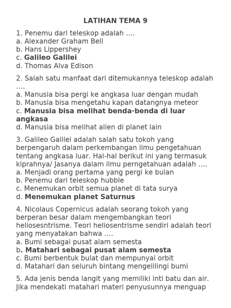 Latihan Tema 9 Pdf