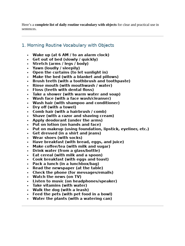 Master Daily Routine | PDF | Shaving