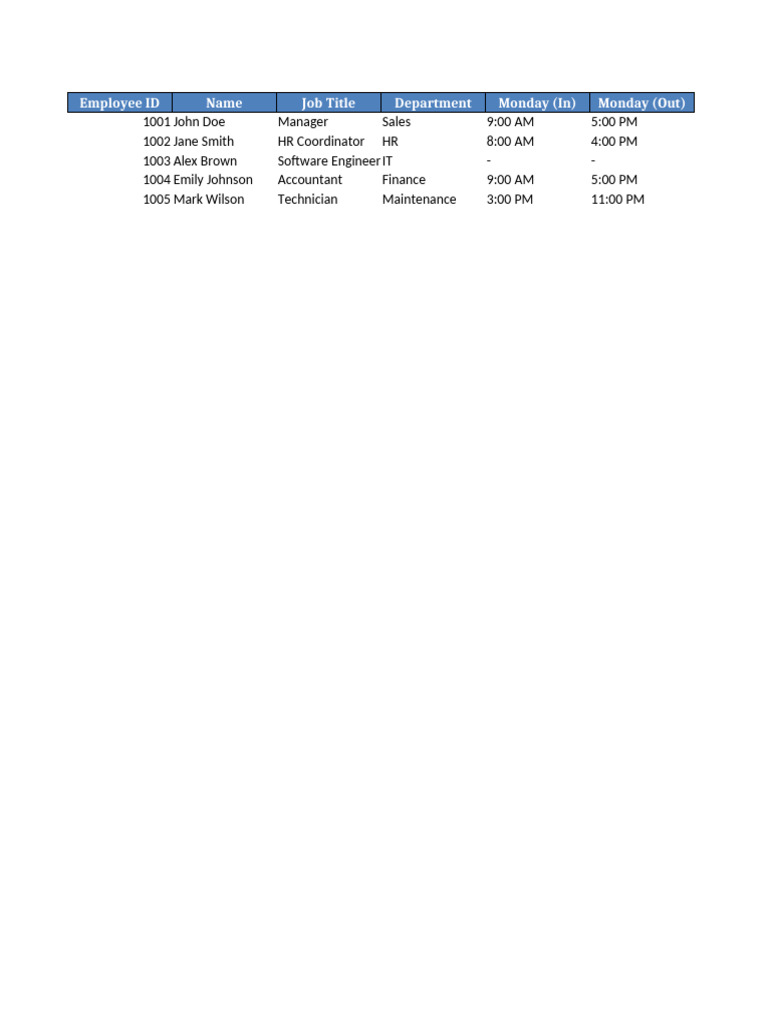 Formula Weekly Roster | PDF