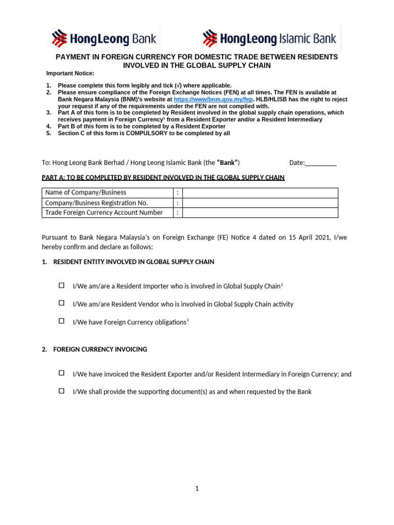 Foreign Currency Payment Notice for Trade | PDF | Exports | Currency