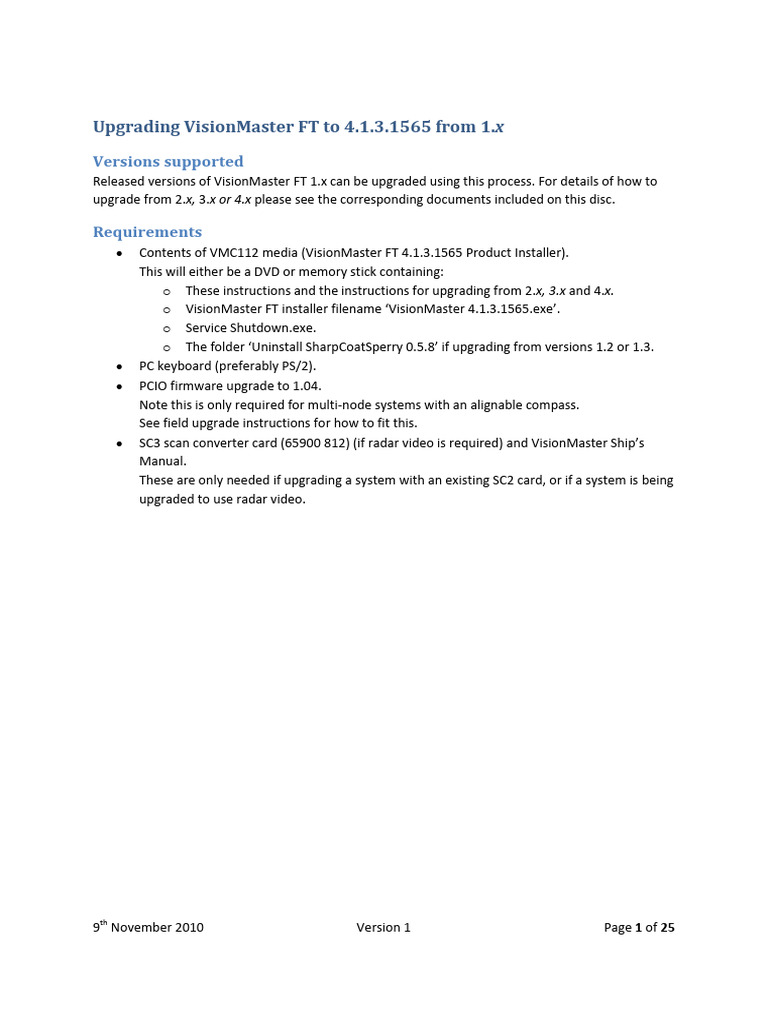 VisionMaster FT Upgrade Guide 4.1.3.1565 | PDF | Computer Engineering ...