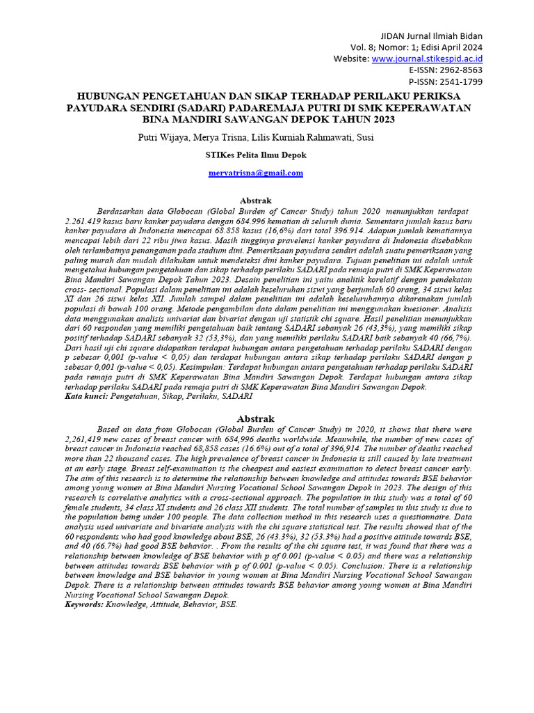 contoh jurnal sadari remaja | PDF