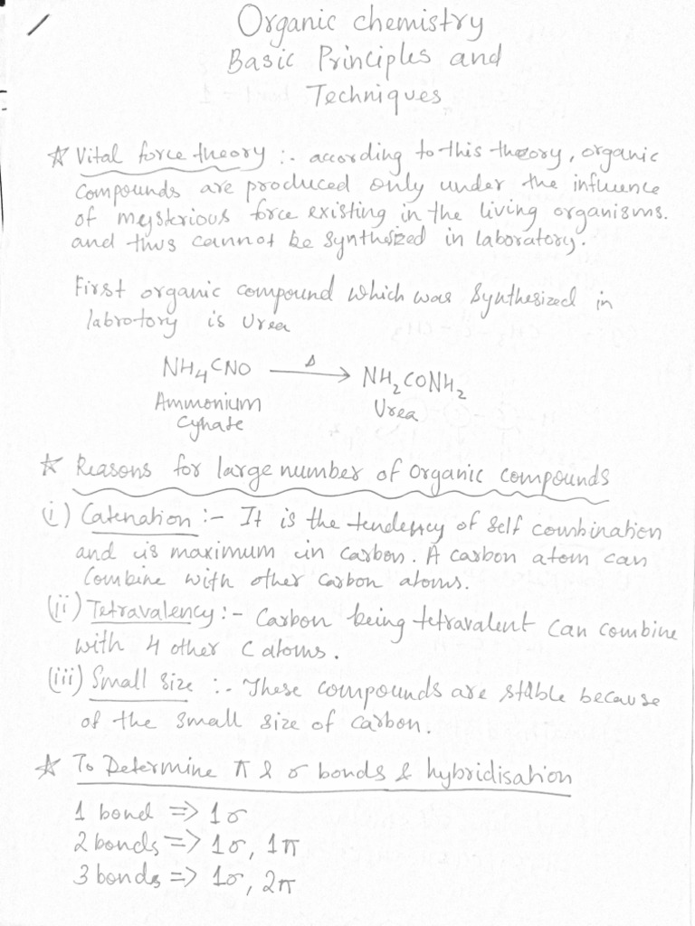 Organic Chemistry - Some Basic Principals and Techniques CLASS XI NOTES ...