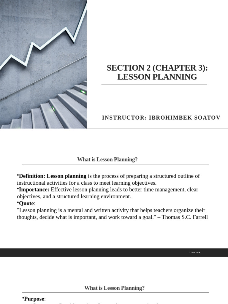 Section 2 (Chapter 3) - Lesson Planning | PDF | Reflective Practice ...